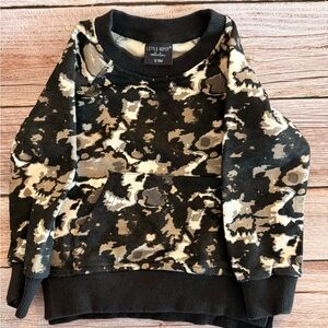 Little Bipsy Black and Cream Patterned Top